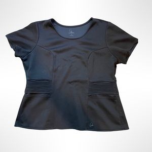 Jaanuu black scrub top 1x plus